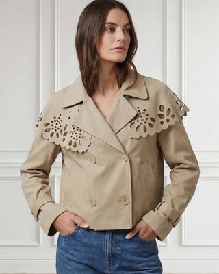 Joyce Cropped Trench 'Beige'