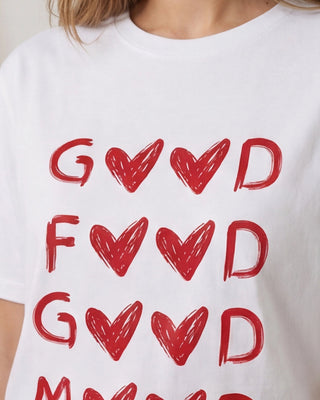 Jasmine T-Shirt 'White & Red'