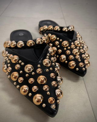 Shelby Embellished Mules ‘Camel’