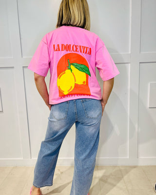 Dolce Vita Lemons T-shirt ‘Pink’