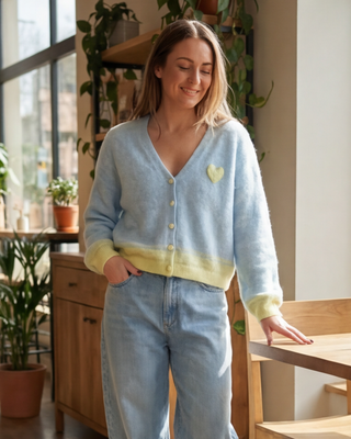 Mia Wool Cardigan 'Baby Blue'