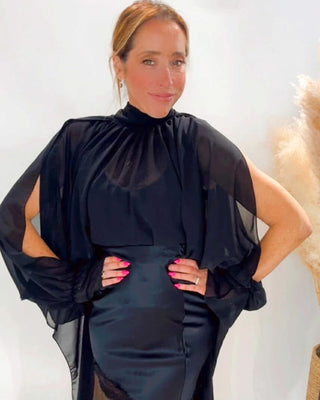 Marjorie Long Sleeves Bolero 'Black'