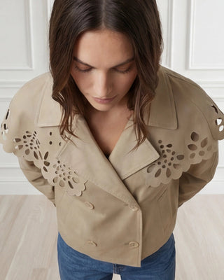 Joyce Cropped Trench 'Beige'