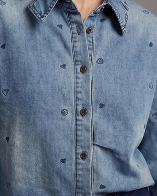 Cleo Hearts Shirt 'Denim'