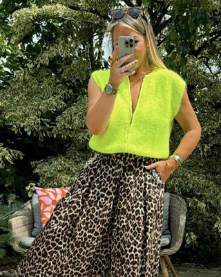 Cara Zip Neon Knit ‘Neon Yellow’