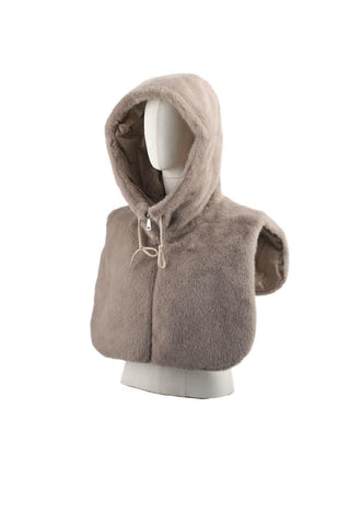 Hooded Fur Accessory 'Cappuccino'
