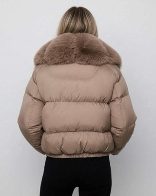 Helga Fur Puffa Jacket 'Cappuccino'
