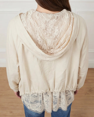 Thea Lace Rain Jacket 'Beige'