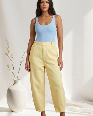 Tulip Balloon Leg Trousers 'Lemon'