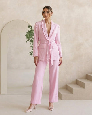 Valeria Frill Blazer Suit 'Baby Pink'
