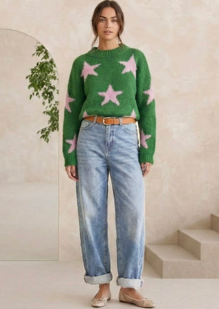 Veronica Wide Balloon Leg Jeans with Belt 'Denim'