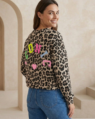 Iconic Sweatshirt 'Beige/Leopard'