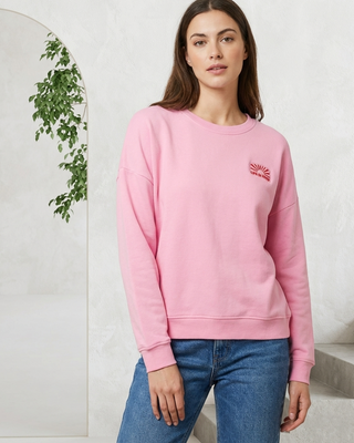 Life is Good Sweatshirt 'Baby Pink'