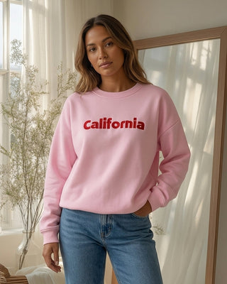 Cali Cotton Neon Sweatshirt 'Baby Pink'