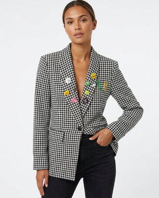 Marigold Houndstooth Blazer 'Black & White'
