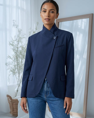 Lora High Button Blazer 'Navy'