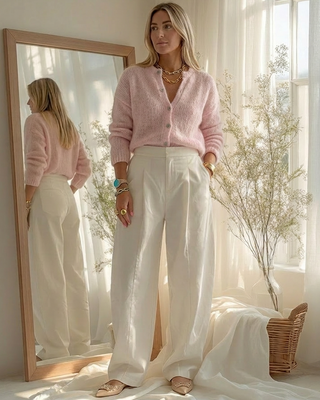Maggie  Trousers 'Cream'