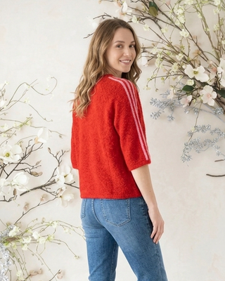 Good Vibes Knit Jumper 'Red & Pink'