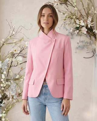 Lora High Button Blazer 'Baby Pink'