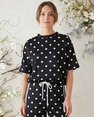 Magnolia Polka Dot T-Shirt 'Black & White' LIVE