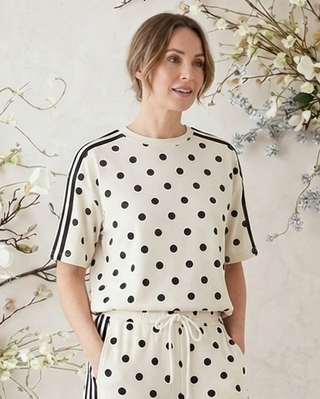 Magnolia Polka Dot T-Shirt 'Off White & Black' LIVE