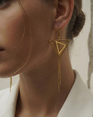 Gold Triangle Stainless Steel Earring