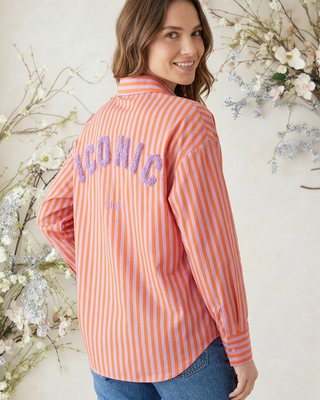 Iconic Striped Shirt 'Lilac & Orange'
