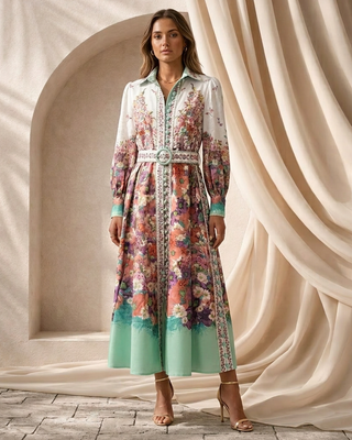 Alyssa Long Dress 'Multicoloured'