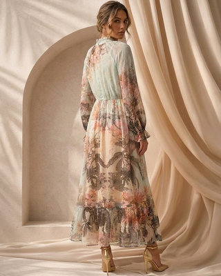 chinese dress ladies Lorelai Ankle Dress – The RiverLane main image 0