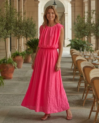 Cala Cotton Skirt 'Neon Pink'