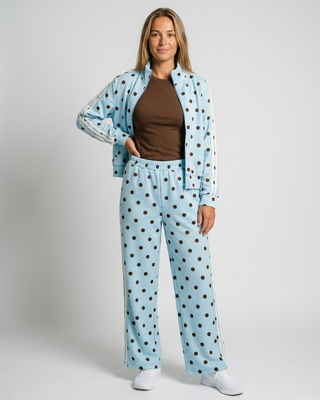 Magnolia Polka Dot Trousers 'Baby Blue & Brown'