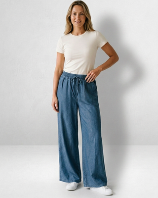 Indigo Tencel Trousers 'Classic Denim'
