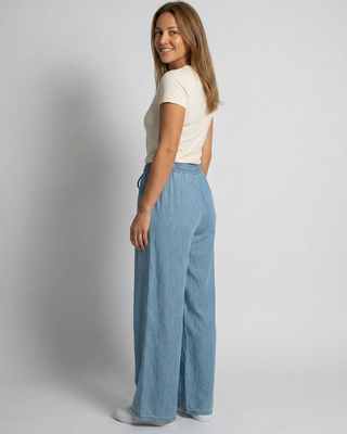 Indigo Tencel Trousers 'Wash Denim'