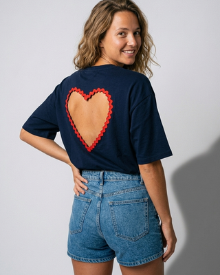 The Love Story Cotton T-Shirt 'Navy'