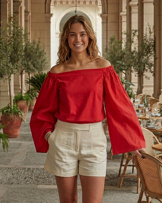 Blair Off The Shoulder Blouse 'Red'