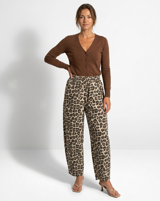 Ronnie Leopard Print Trousers