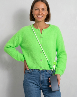 Phone & Bag Strap 'Cream & Neon Green'