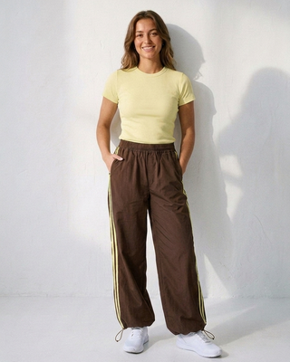 Ruby Cotton Stripes Sweatpants 'Brown & Lemon'