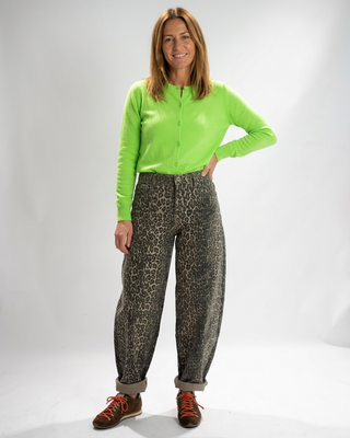 Paige Balloon Leg Jeans 'Leopard Print'
