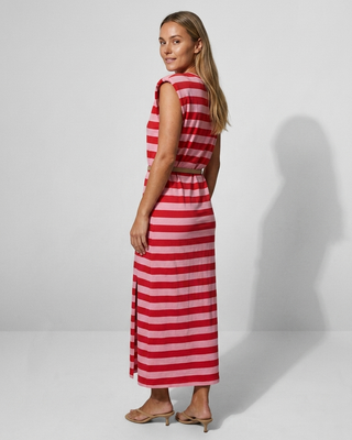 Lolita Striped Dress 'Baby Pink & Red'