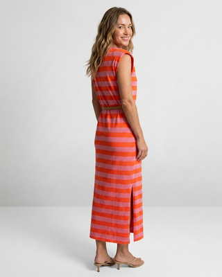 Lolita Striped Dress 'Neon Orange & Pink'
