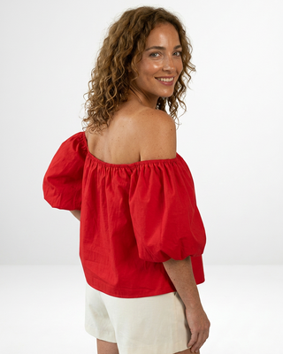 Brooke Off The Shoulder Blouse 'Red'