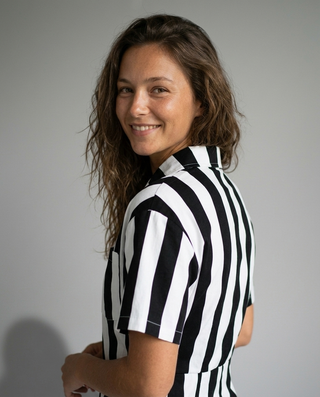 Astrid Striped Playsuit 'Black & White'