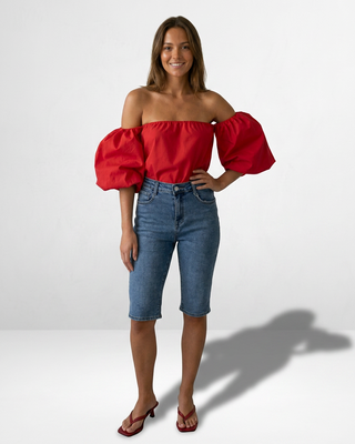 Ally High Rise Bermuda 'Denim'