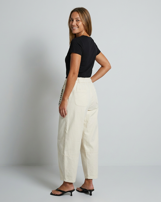 Coco Balloon Leg Trousers 'Cream'