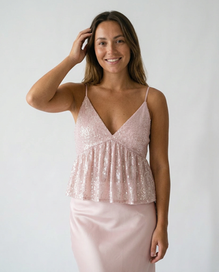 Lumiere Sequins Camisole 'Pale Pink'