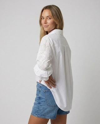 Sorento Cotton Embroidered Shirt 'White' LIVE