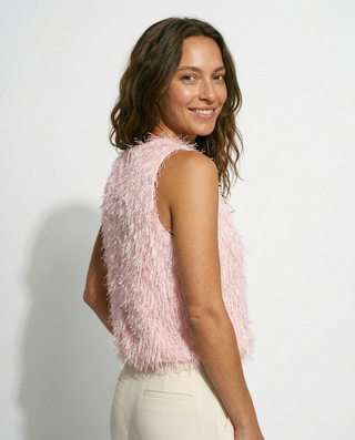 Gladys Fringed Top 'Baby Pink'