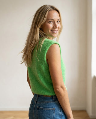 Halo Alpaca Sleeveless Knit 'Green'