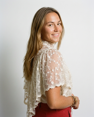 Cherie Lace Blouse 'Oatmeal'